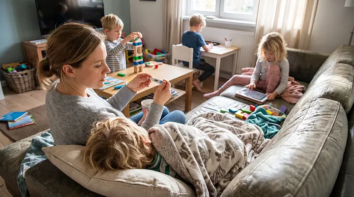 One Kid Sick, Three Kids Home: Keeping the Rest of the Crew Busy While You Play Nurse