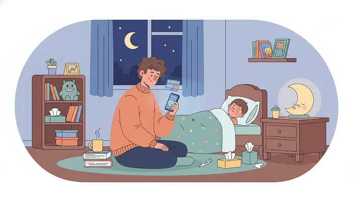 Bambino malato? Mantieni la calma: La guida di sopravvivenza per genitori durante la lunga notte